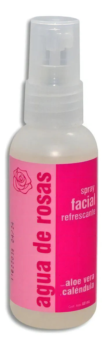 Agua de Rosas Spray Facial con Aloe Vera y Caléndula  60 ml