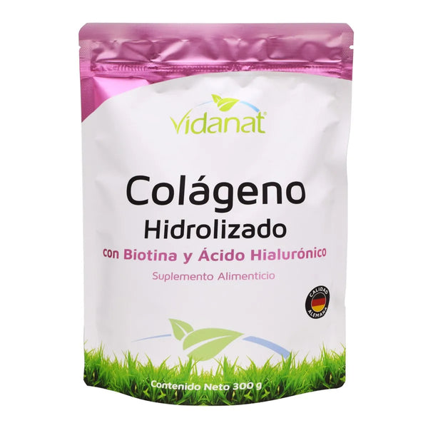 Vidanat Colágeno Hidrolizado con Biotina y Ácido Hialurónico 300 g