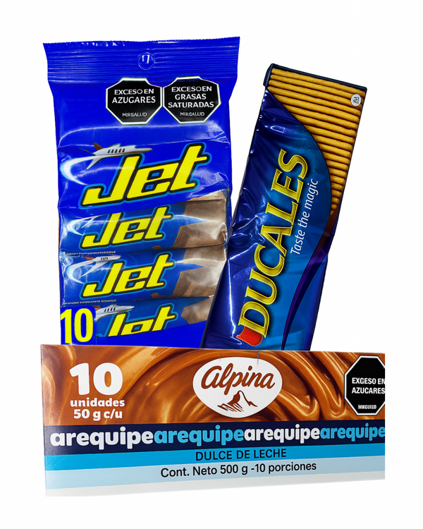 Combo Colombiano Jet, Ducales y Arequipe Alpina