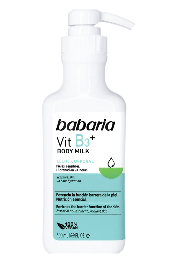 Babaria Leche Corporal Vitamina B3+ 500 ml (Importación)