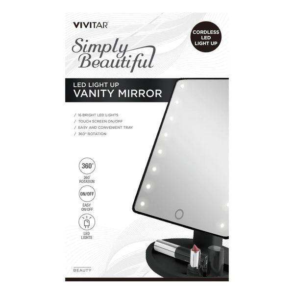 Vivitar Simply Beautiful Led Ligth Up Vanity Mirror Texas