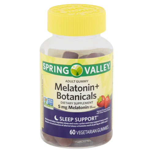 Spring Valley Dietary Supplement Melatonin + Botanicals 60 Vegetarian Gummies