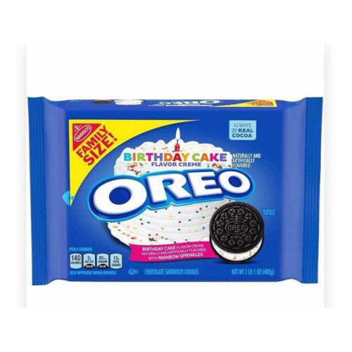 Oreo Birthday Cake Flavor Creme Family Size 482g