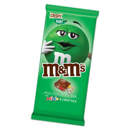 M&m Milk Chocolate Bar With Minis & Crisp Rice Mint 107.7g