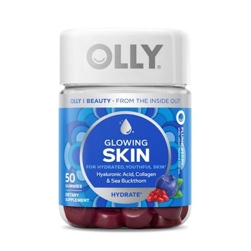 OLLY Dietary Supplement Glowing Skin 50 Gummies