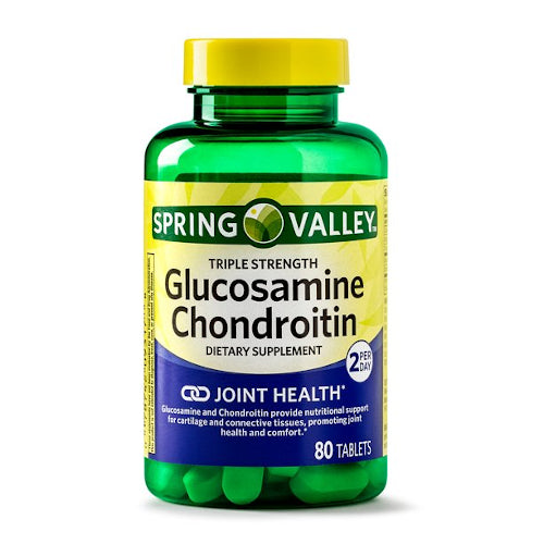 Spring Valley Dietary Supplement Glucosamine Chondroitin 80 Tablets