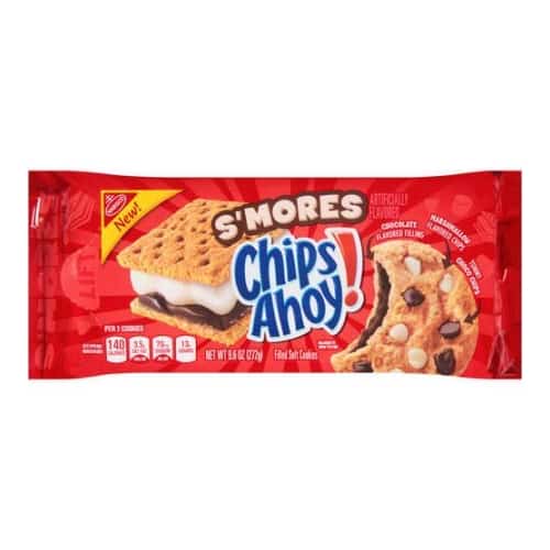 Nabiscos S'mores Chips Ahoy  Filled Soft Cookies 272g